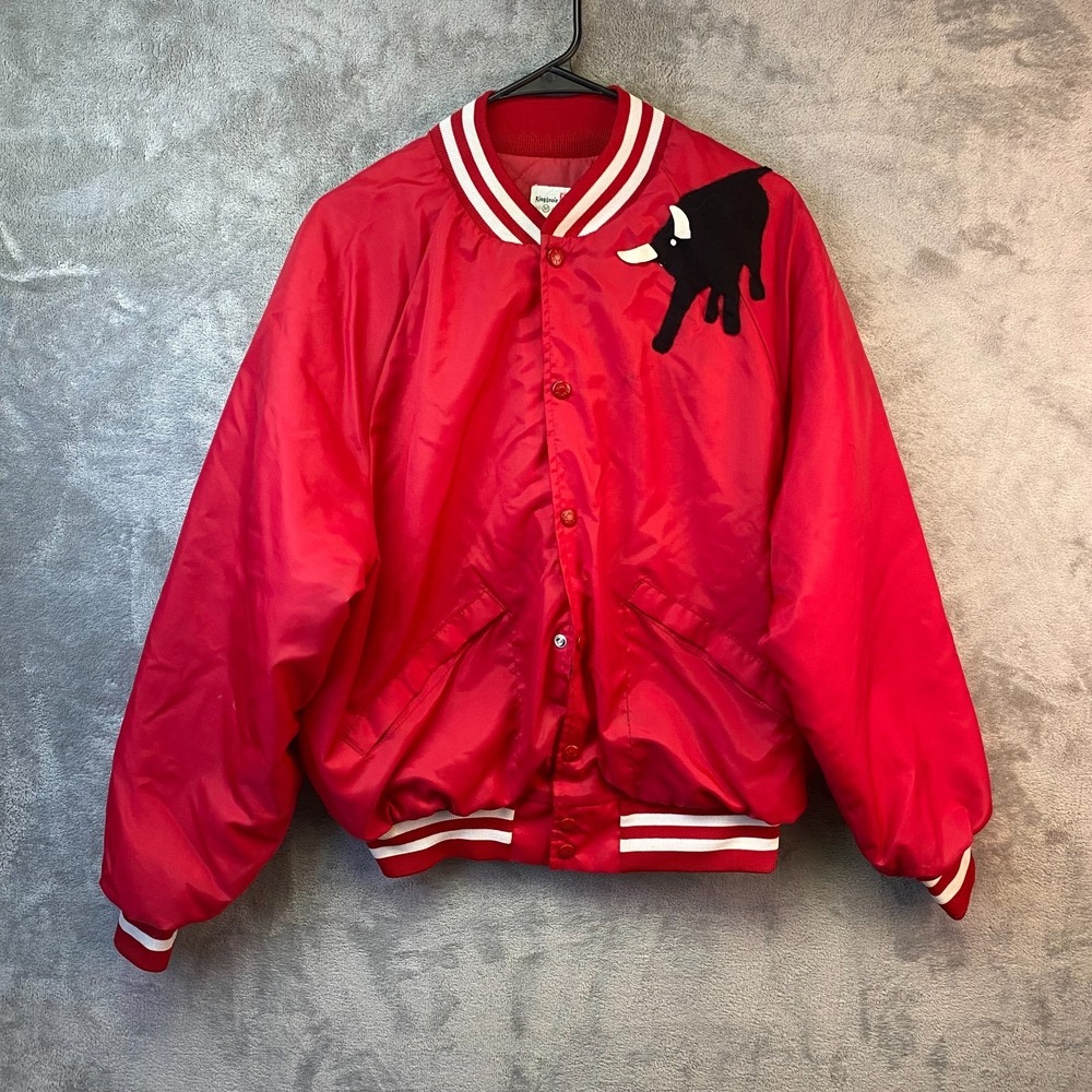 Vintage King Louie 1989 BSA Jamboree Jacket M Red Nylon USA